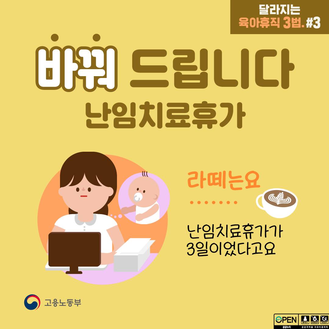 난임치료 근로자, 연간 6일 난임치료휴가
